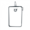 Button With Rubber Strap Handphone Case (Vertical)